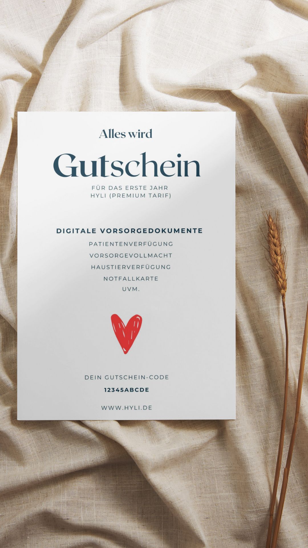 HYLI Gutschein - Digitale Vorsorge als Geschenk