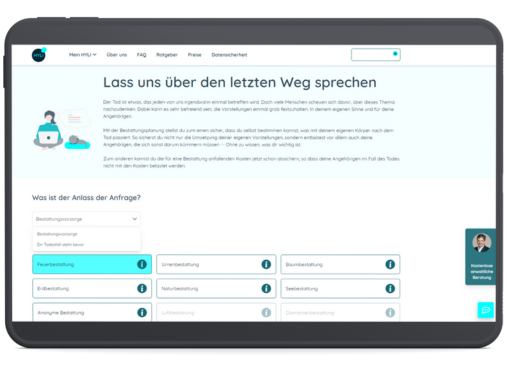 Vorschau Bestattungsvorsorge mit HYLI