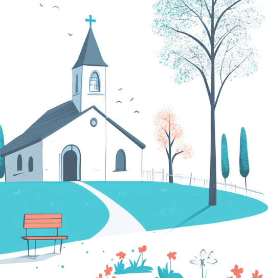 Illustration einer Kirche